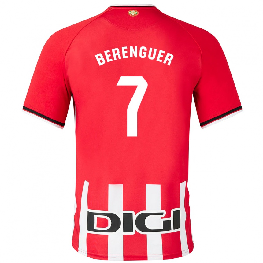 メンズフットボールアレックス・ベレンゲル#7赤ホームシャツ2023/24ジャージーユニフォーム