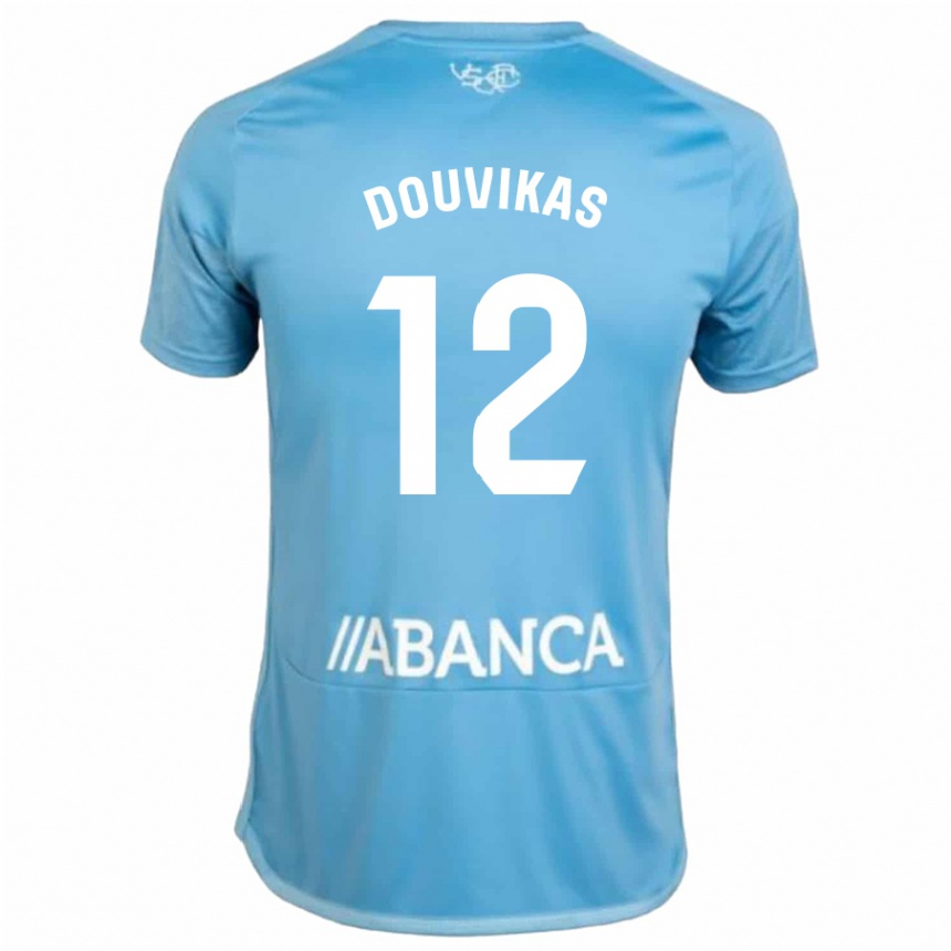 メンズフットボールタソス・ドゥヴィカス#12青ホームシャツ2023/24ジャージーユニフォーム