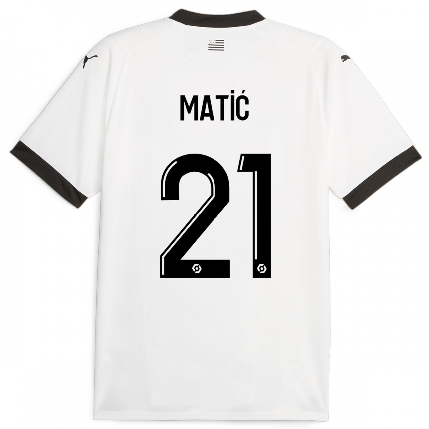 メンズフットボールネマニャ・マティッチ#21白アウェイシャツ2023/24ジャージーユニフォーム