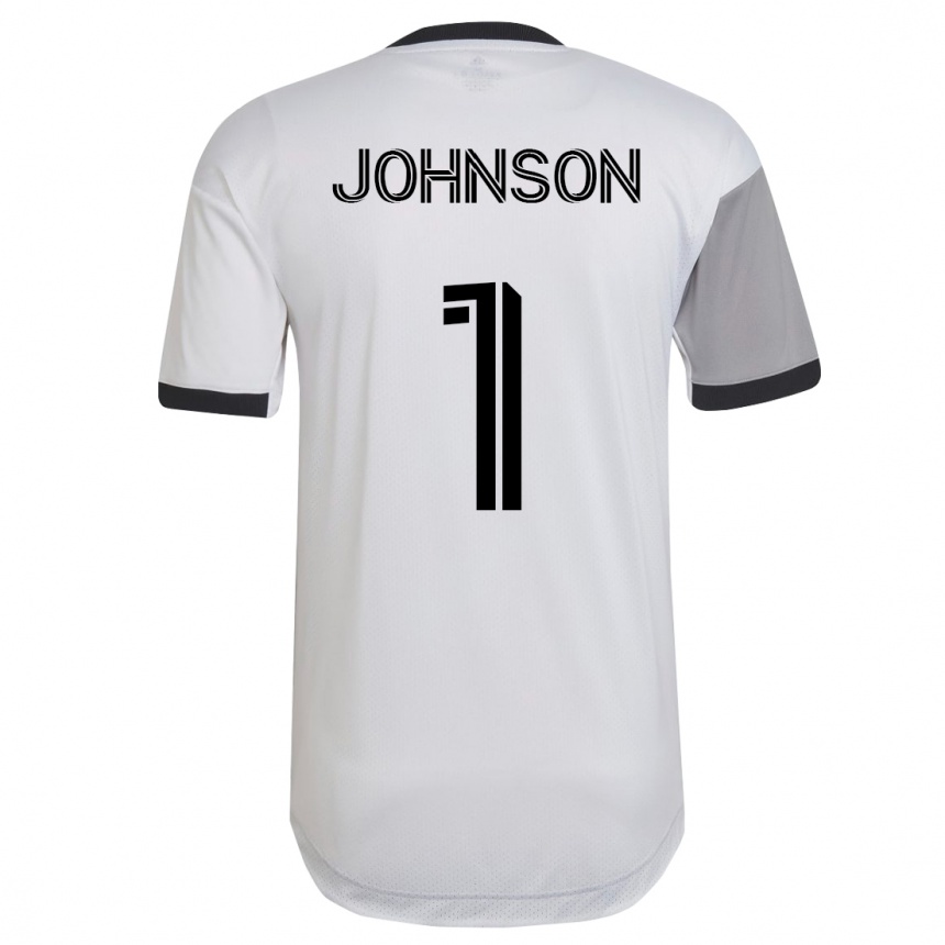 メンズフットボールショーン・ジョンソン#1白アウェイシャツ2023/24ジャージーユニフォーム