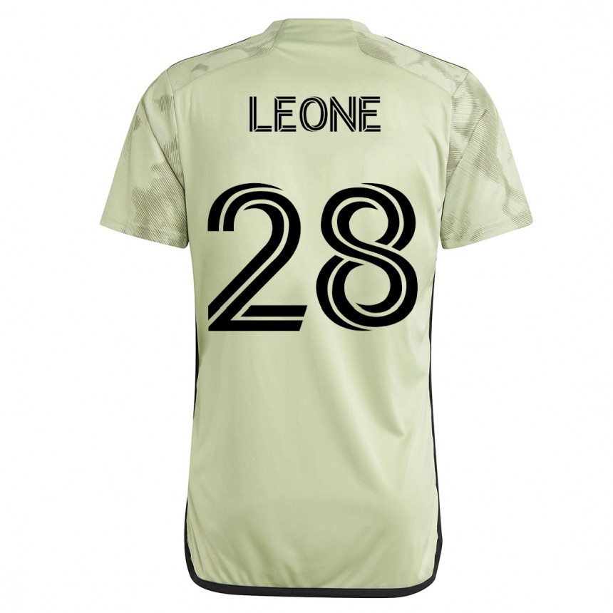 メンズフットボールトニー・レオン#28緑アウェイシャツ2023/24ジャージーユニフォーム