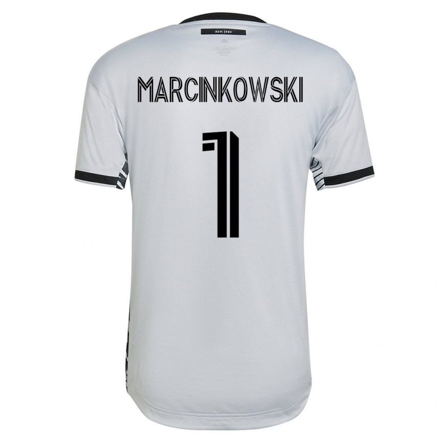 メンズフットボールJt・マーシンコウスキー#1白アウェイシャツ2023/24ジャージーユニフォーム
