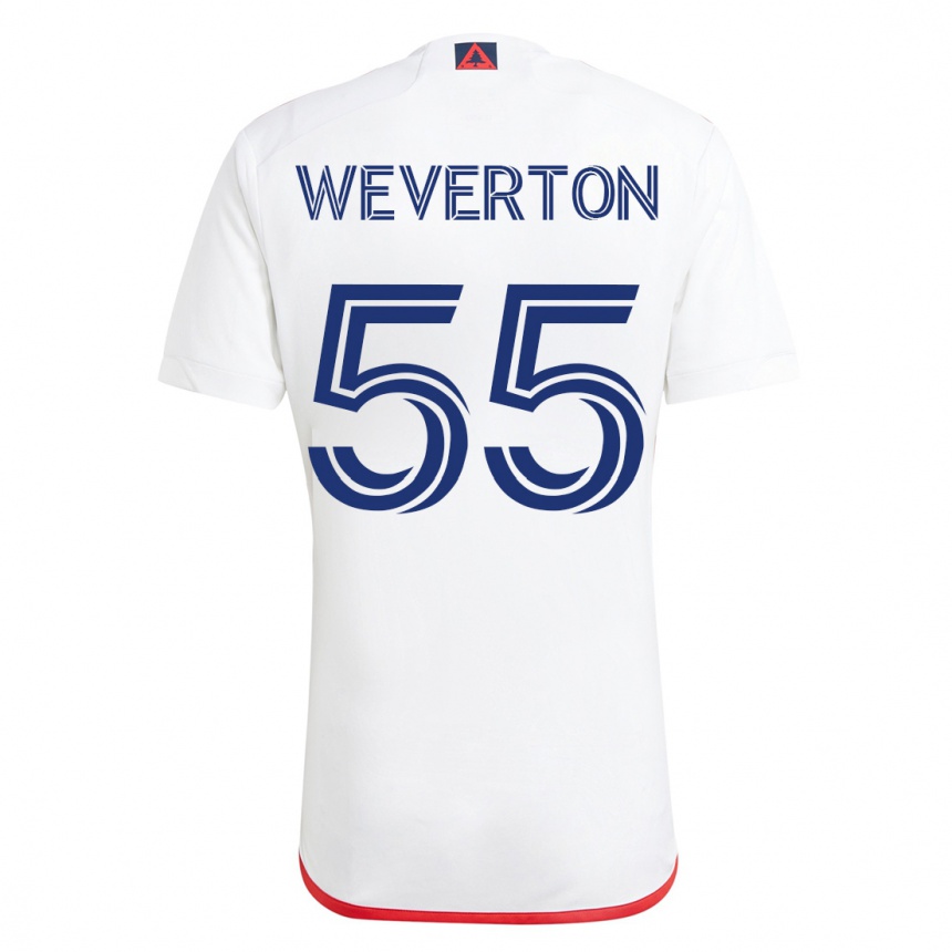メンズフットボールウェヴェルトン#55赤、白アウェイシャツ2023/24ジャージーユニフォーム