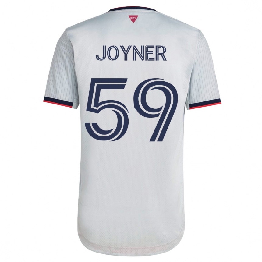 メンズフットボールミキ・ジョイナー#59白アウェイシャツ2023/24ジャージーユニフォーム