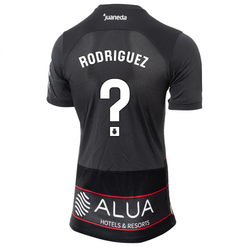 メンズフットボールガブリエル・ロドリゲス#0黒アウェイシャツ2023/24ジャージーユニフォーム