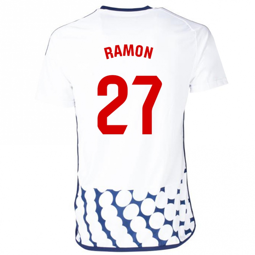 メンズフットボールパブロ・ラモン#27白アウェイシャツ2023/24ジャージーユニフォーム
