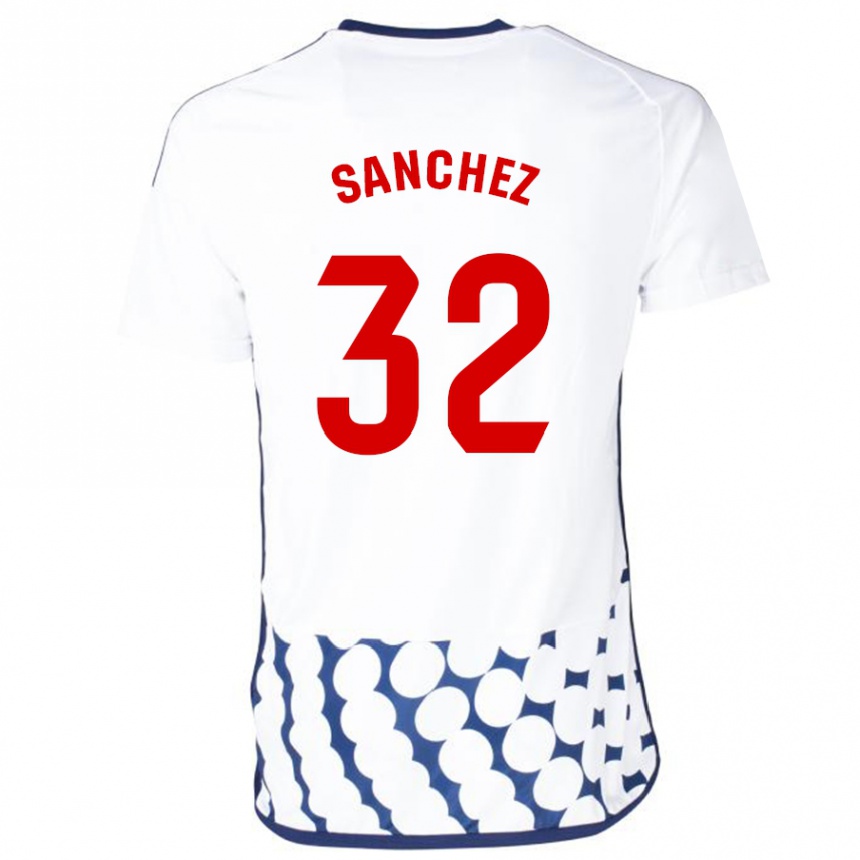 メンズフットボールルベン・サンチェス#32白アウェイシャツ2023/24ジャージーユニフォーム