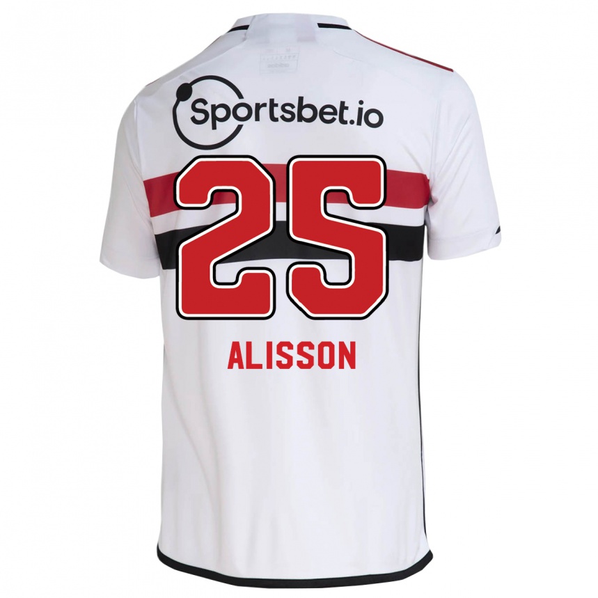 レディースフットボールアリソン・ラムセス・ベッカー#25白ホームシャツ2023/24ジャージーユニフォーム