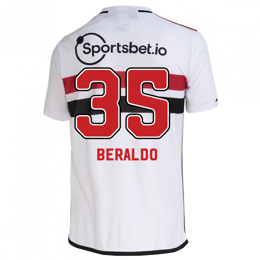 レディースフットボールルーカス・ロペス・ベラウド#35白ホームシャツ2023/24ジャージーユニフォーム