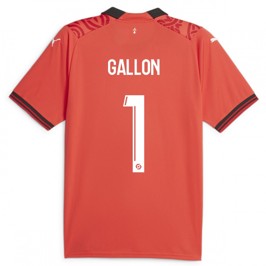 レディースフットボールゴーティエ・ガロン#1赤ホームシャツ2023/24ジャージーユニフォーム
