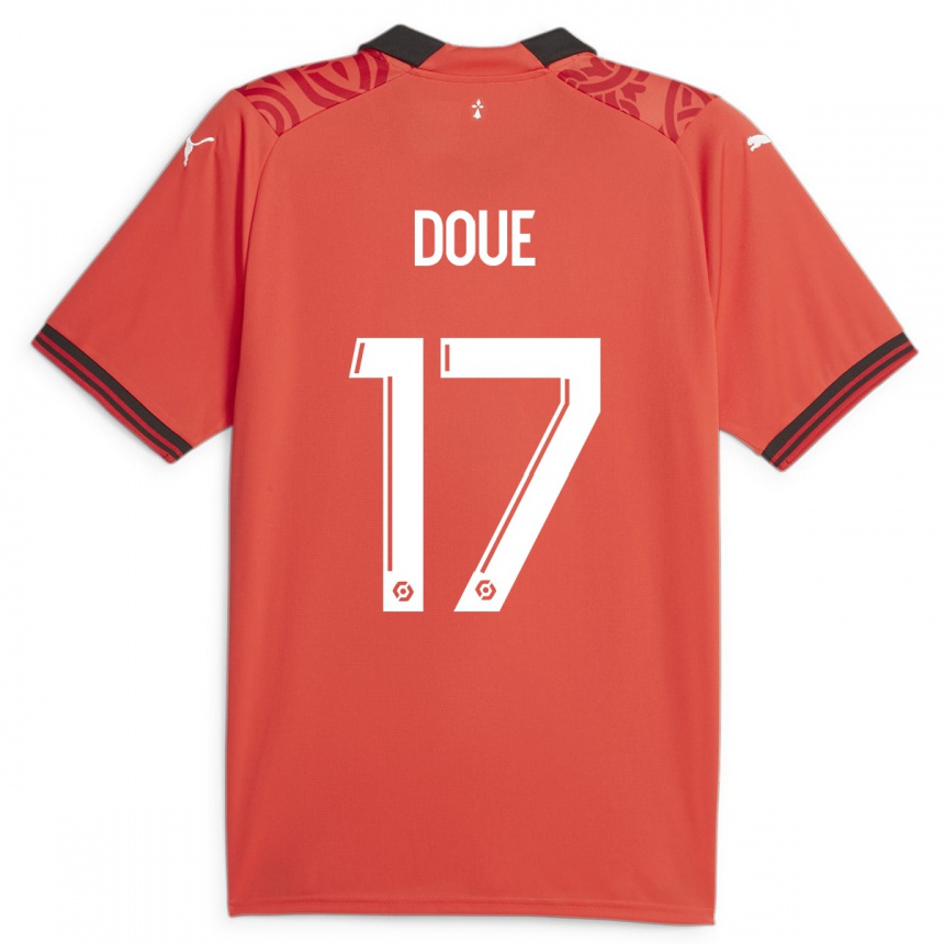 レディースフットボールゲラ・ドゥエ#17赤ホームシャツ2023/24ジャージーユニフォーム