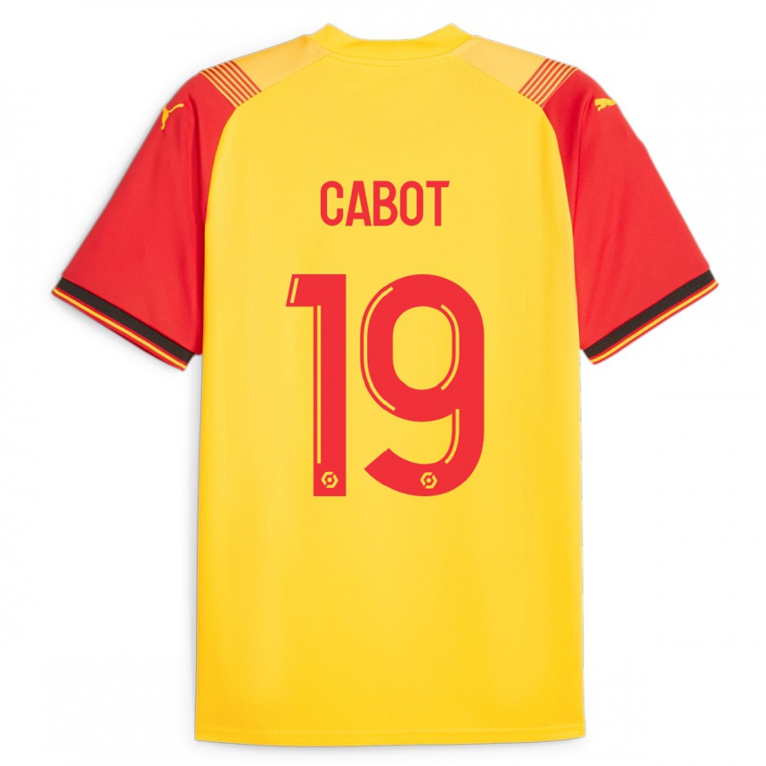 レディースフットボールジミー・キャボット#19イエローホームシャツ2023/24ジャージーユニフォーム