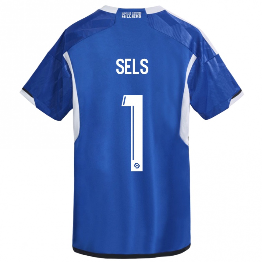レディースフットボールマッツ・セルス#1青ホームシャツ2023/24ジャージーユニフォーム