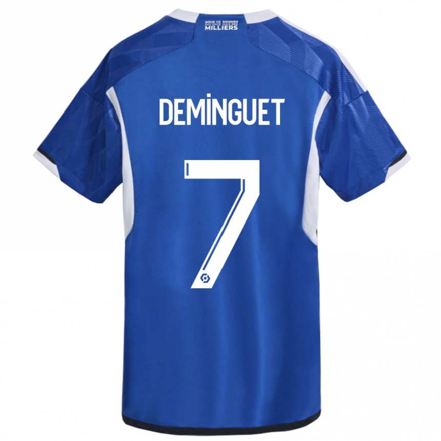 レディースフットボールジェシー・デミンゲット#7青ホームシャツ2023 