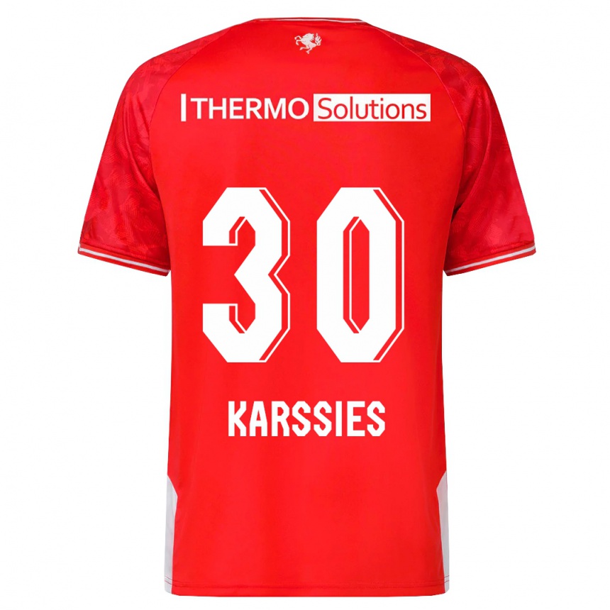 レディースフットボールサム・ルカ・カーシーズ#30赤ホームシャツ2023/24ジャージーユニフォーム
