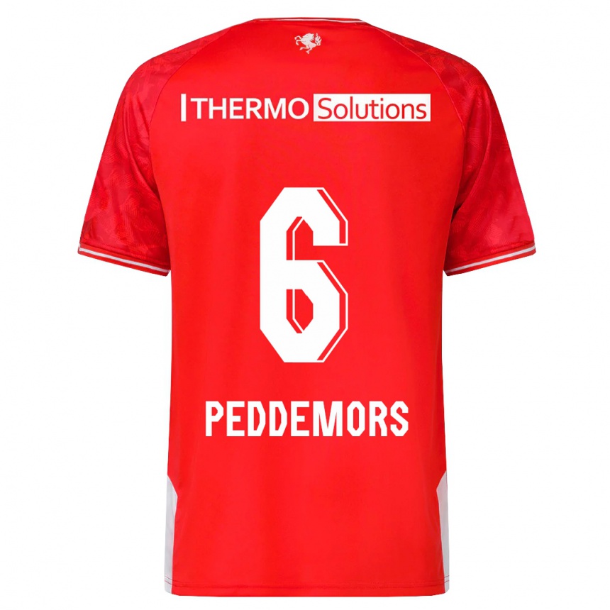 レディースフットボールエラ・ペデモーズ#6赤ホームシャツ2023/24ジャージーユニフォーム