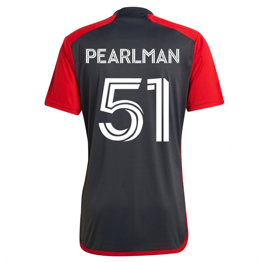 レディースフットボールアダム・パールマン#51グレーホームシャツ2023/24ジャージーユニフォーム