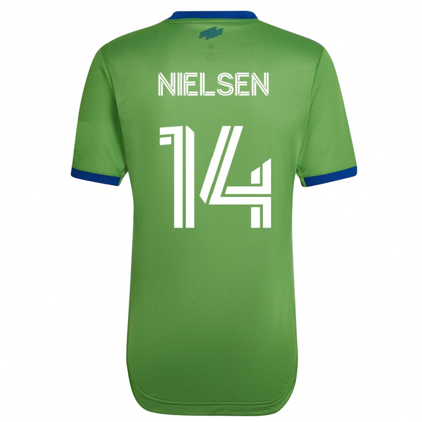 レディースフットボールテイラー・ニールセン#14緑ホームシャツ2023/24ジャージーユニフォーム