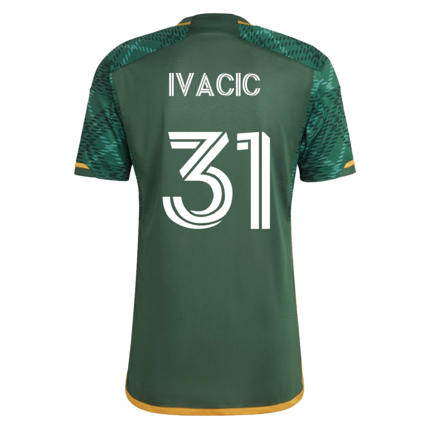 レディースフットボールアルヤジ・イヴァチッチ#31緑ホームシャツ2023/24ジャージーユニフォーム