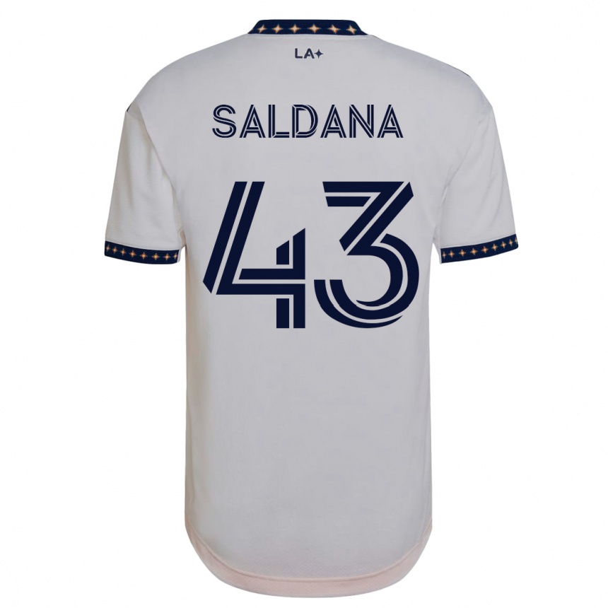 レディースフットボールアダム・サルダナ #43白ホームシャツ2023/24ジャージーユニフォーム