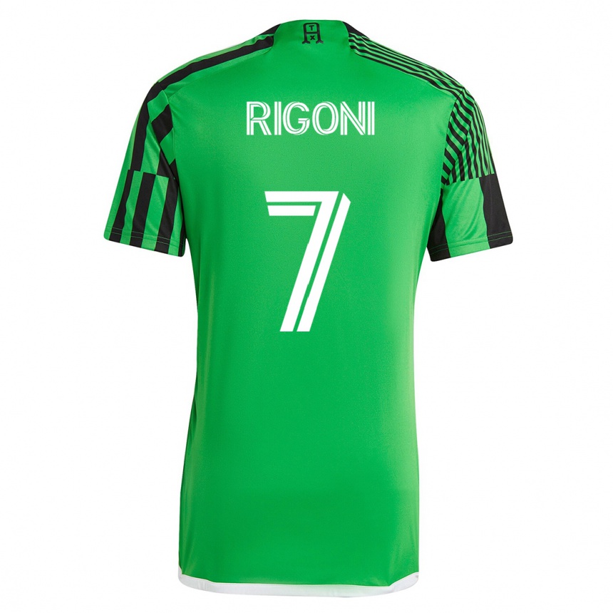 レディースフットボールエミリアーノ・リゴーニ#7グリーンブラックホームシャツ2023/24ジャージーユニフォーム