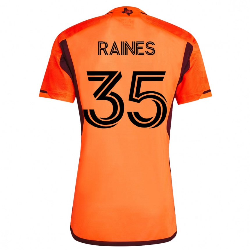 レディースフットボールブルックリン・レインズ #35オレンジホームシャツ2023/24ジャージーユニフォーム