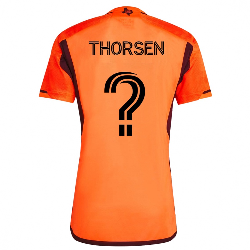 レディースフットボールリアム・トールセン#0オレンジホームシャツ2023/24ジャージーユニフォーム