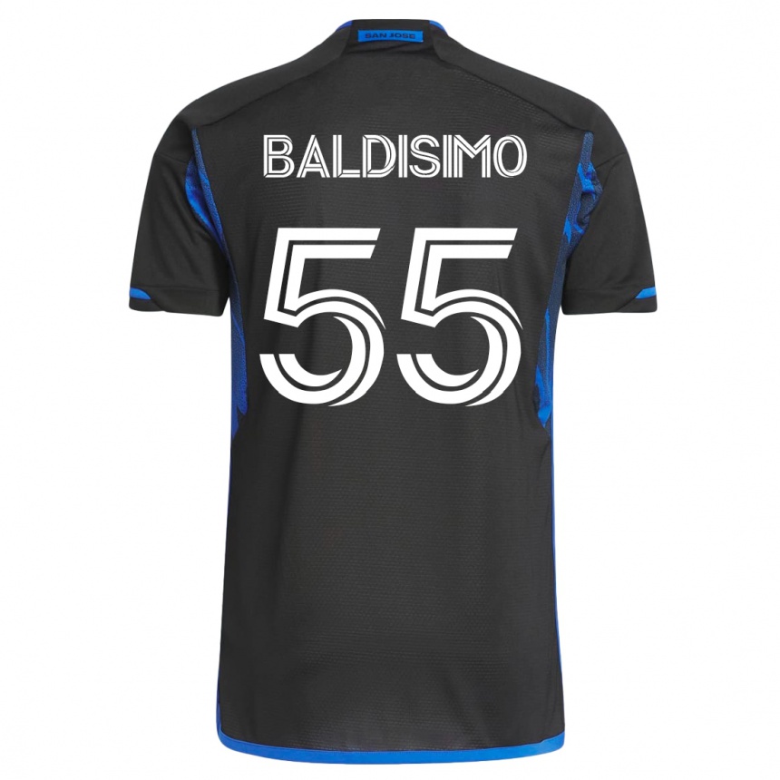 レディースフットボールマイケル・バルディシモ#55青黒ホームシャツ2023/24ジャージーユニフォーム