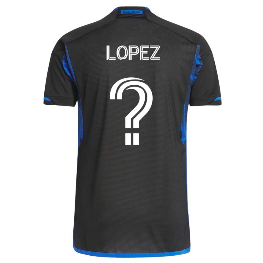 レディースフットボールマテオ・ロペス#0青黒ホームシャツ2023/24ジャージーユニフォーム