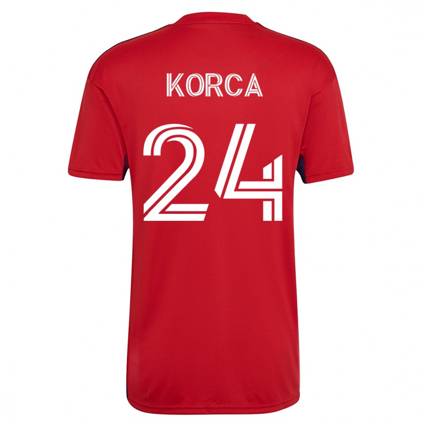 レディースフットボールアメット・コルカ#24赤ホームシャツ2023/24ジャージーユニフォーム