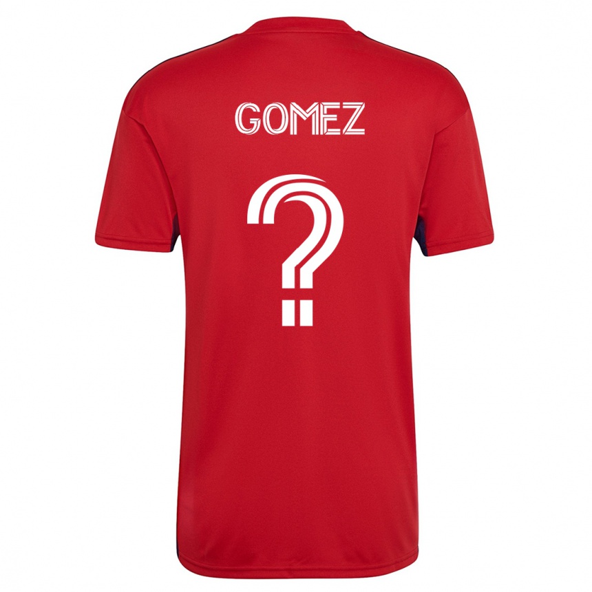 レディースフットボールビクター・ゴメス#0赤ホームシャツ2023/24ジャージーユニフォーム