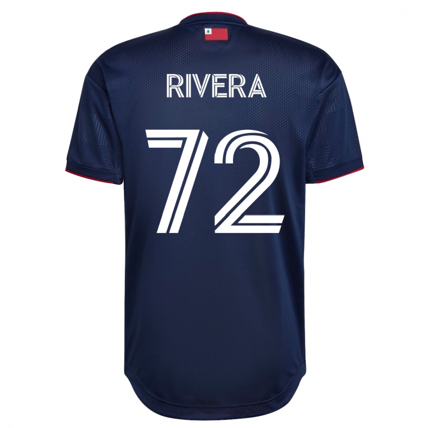 レディースフットボールダミアン・リベラ#72ネイビーホームシャツ2023/24ジャージーユニフォーム