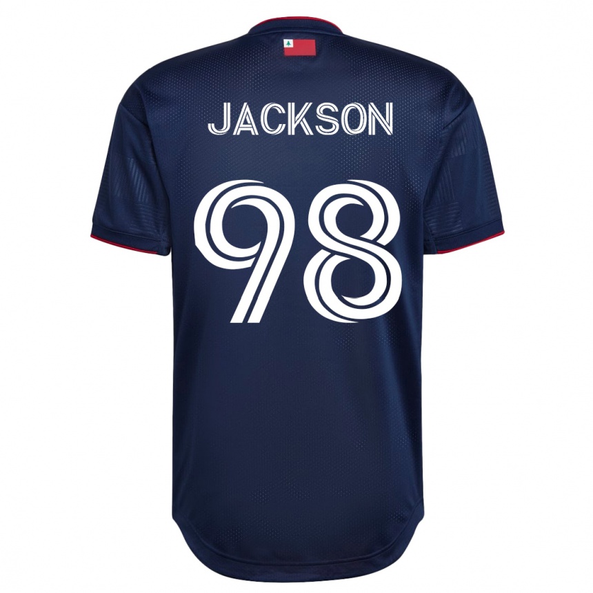 レディースフットボールジェイコブ・ジャクソン#98ネイビーホームシャツ2023/24ジャージーユニフォーム