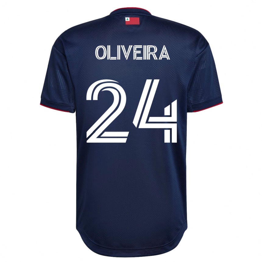 レディースフットボールクリスティアーノ・オリベイラ#24ネイビーホームシャツ2023/24ジャージーユニフォーム