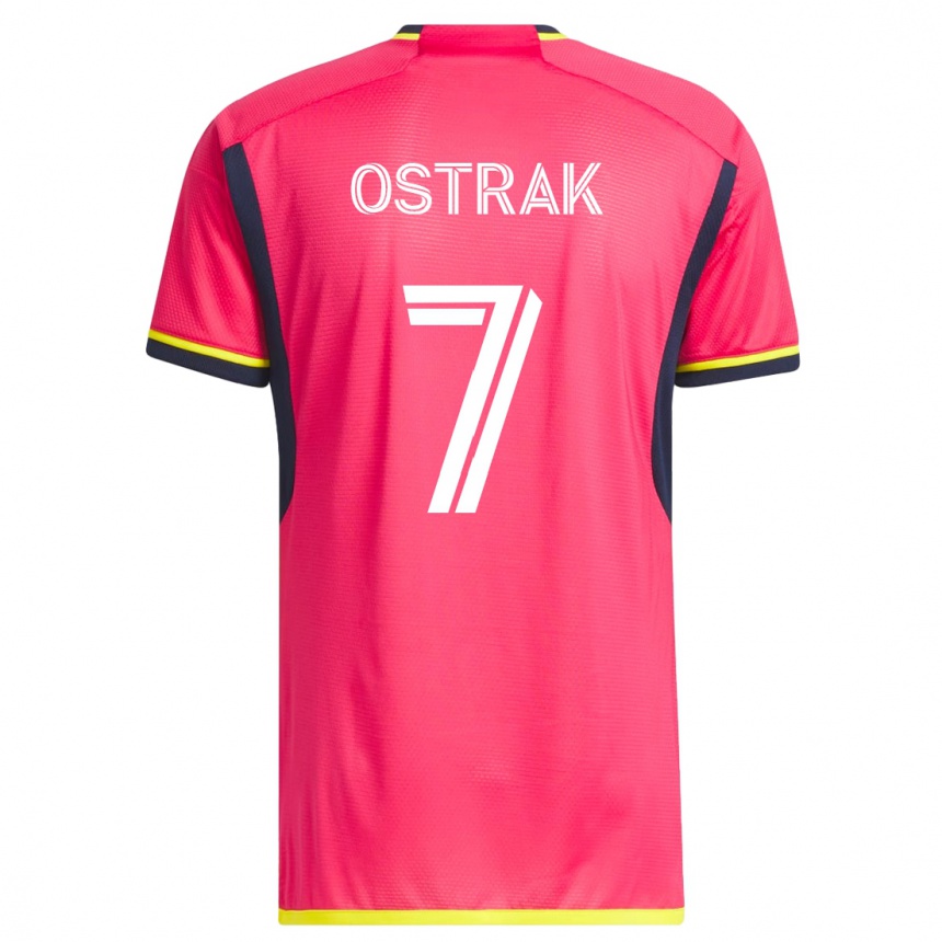 レディースフットボールトマーシュ・オストラーク#7ピンクホームシャツ2023/24ジャージーユニフォーム