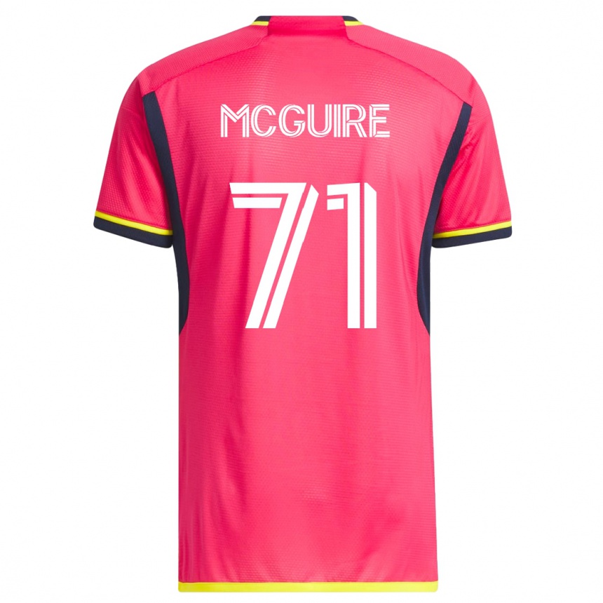 レディースフットボールノーラン・マクガイア#71ピンクホームシャツ2023/24ジャージーユニフォーム