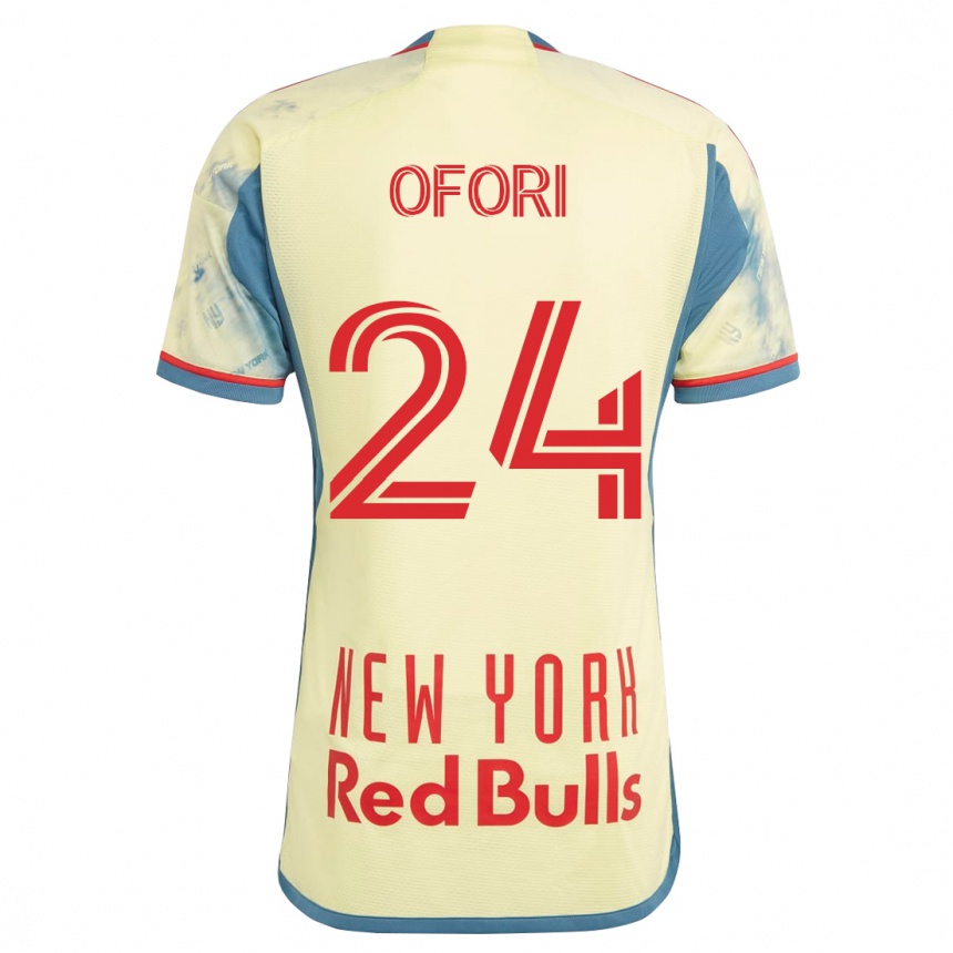 レディースフットボールカーティス・オフォーリ#24イエローホームシャツ2023/24ジャージーユニフォーム
