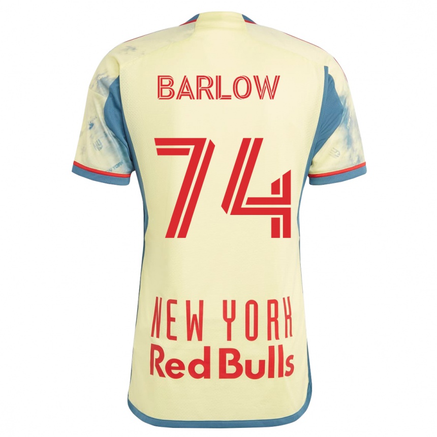 レディースフットボールトム・バーロウ#74イエローホームシャツ2023/24ジャージーユニフォーム