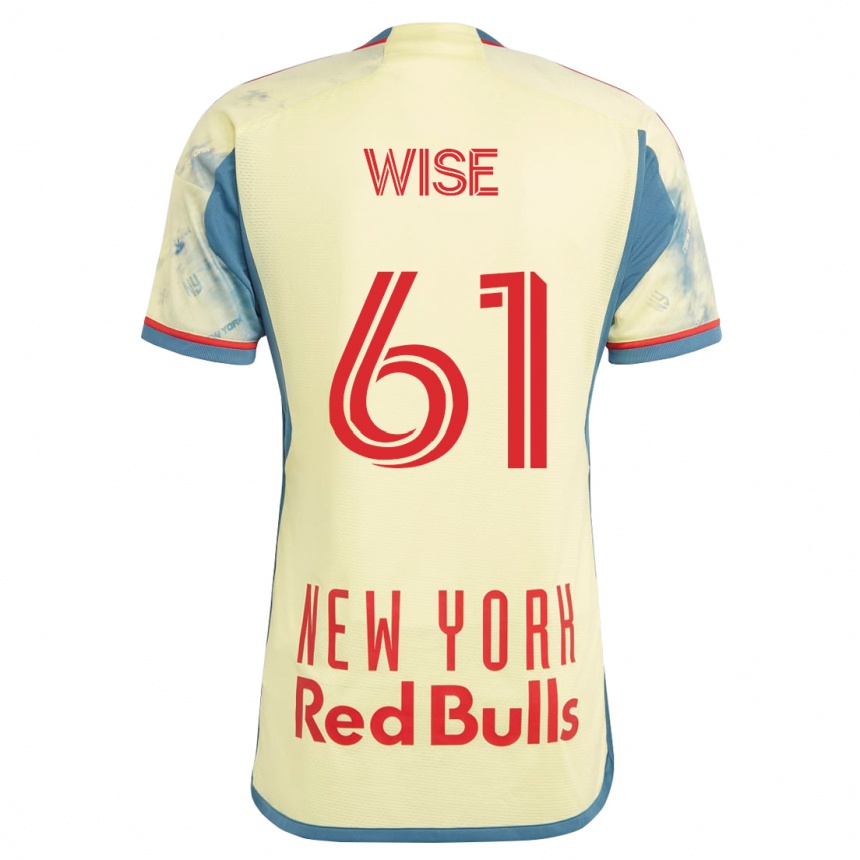 レディースフットボールヘンリー・ワイズ#61イエローホームシャツ2023/24ジャージーユニフォーム