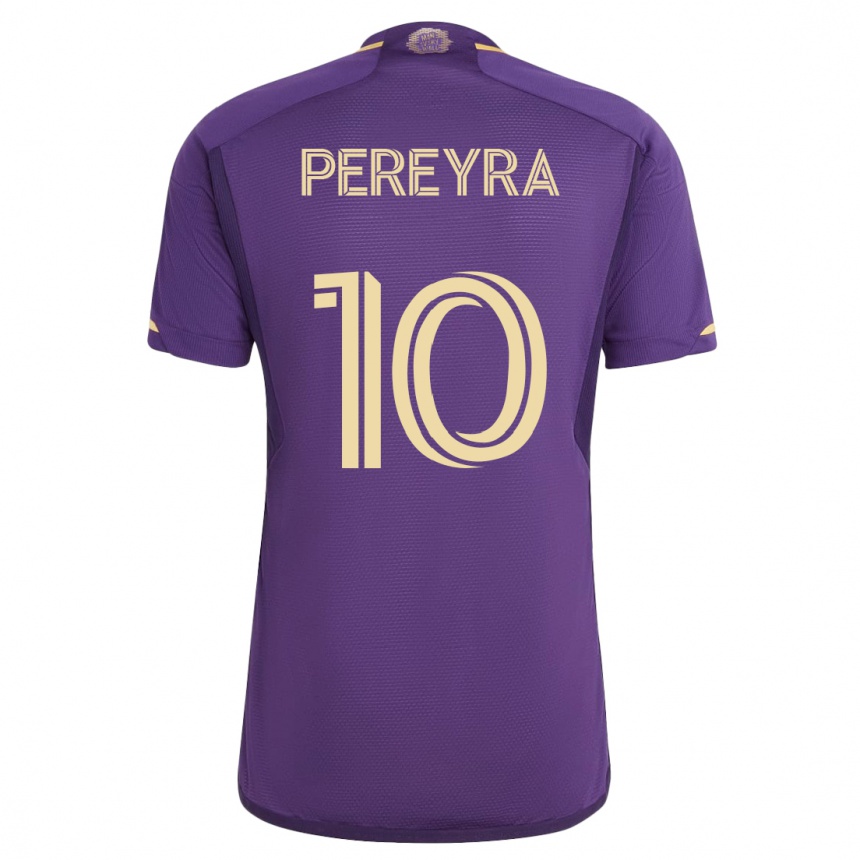 レディースフットボールマウリシオ・ペレイラ #10バイオレットホームシャツ2023/24ジャージーユニフォーム
