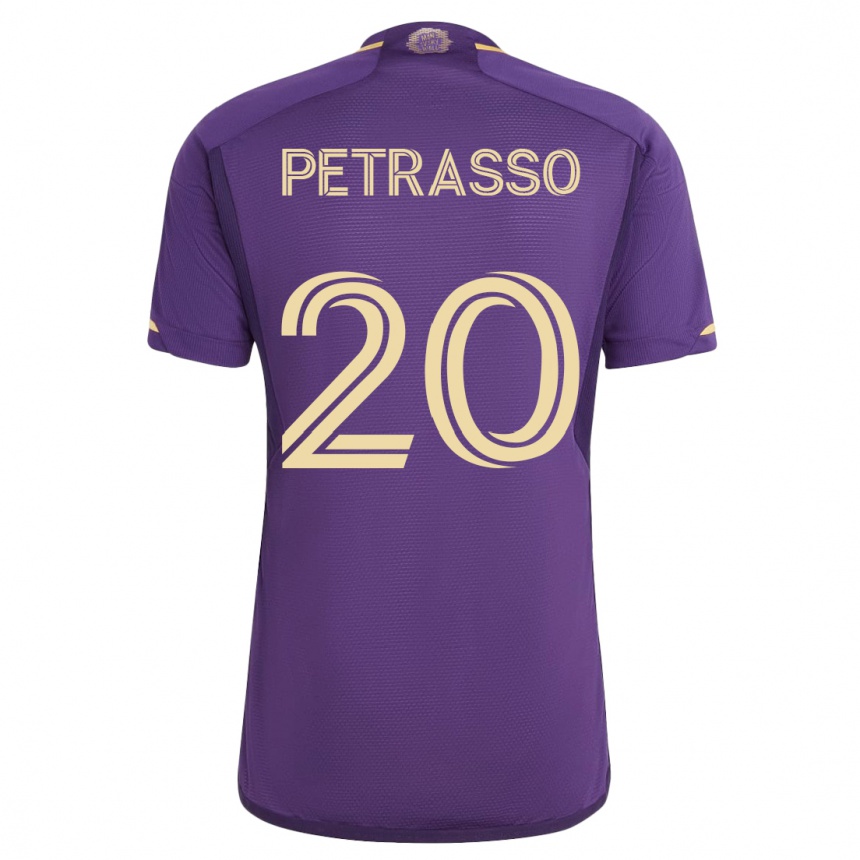 レディースフットボールルカ・ペトラッソ#20バイオレットホームシャツ2023/24ジャージーユニフォーム