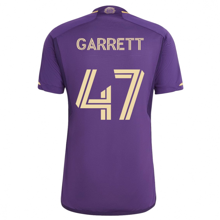 レディースフットボールイアン・ギャレット#47バイオレットホームシャツ2023/24ジャージーユニフォーム