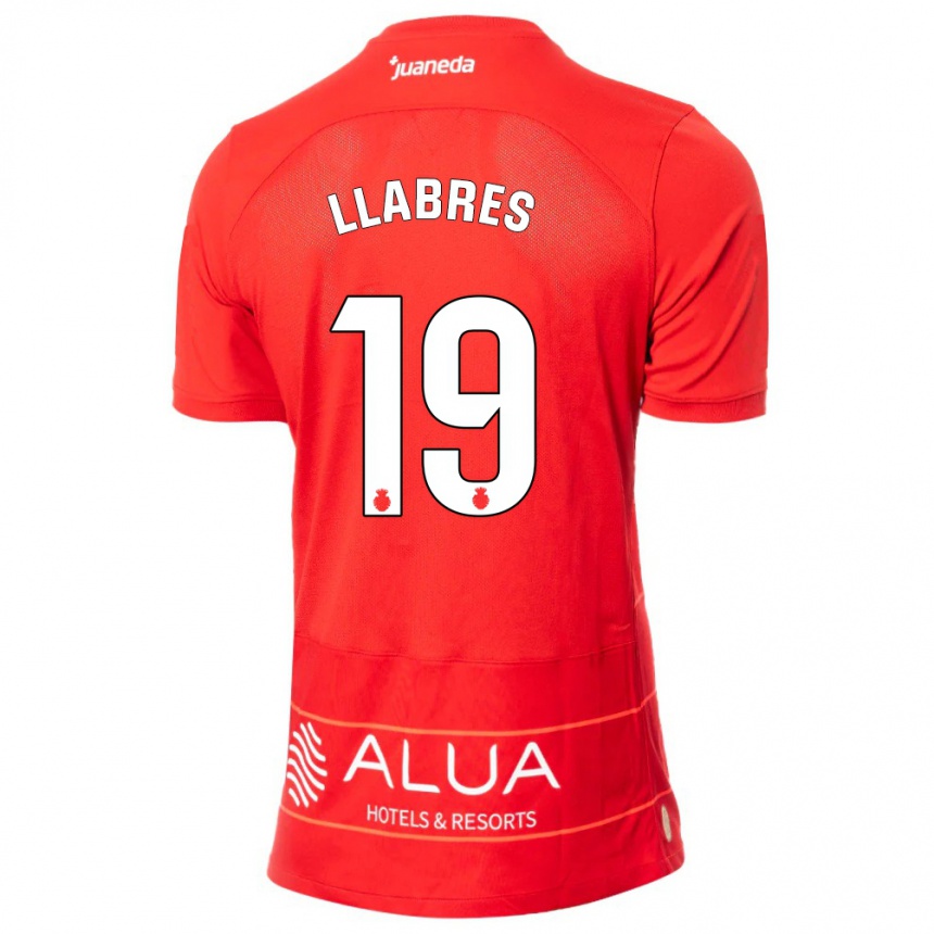 レディースフットボールハビエル・ジャブレス#19赤ホームシャツ2023/24ジャージーユニフォーム