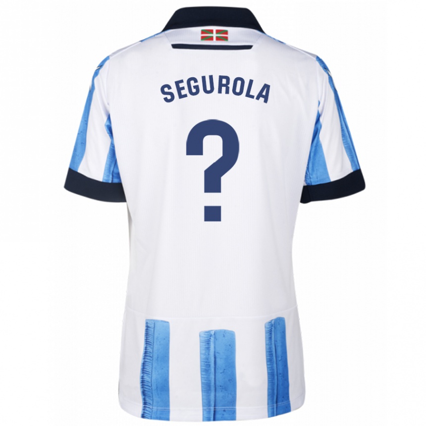 レディースフットボールアナルツ・セグーラ#0ブルーホワイトホームシャツ2023/24ジャージーユニフォーム