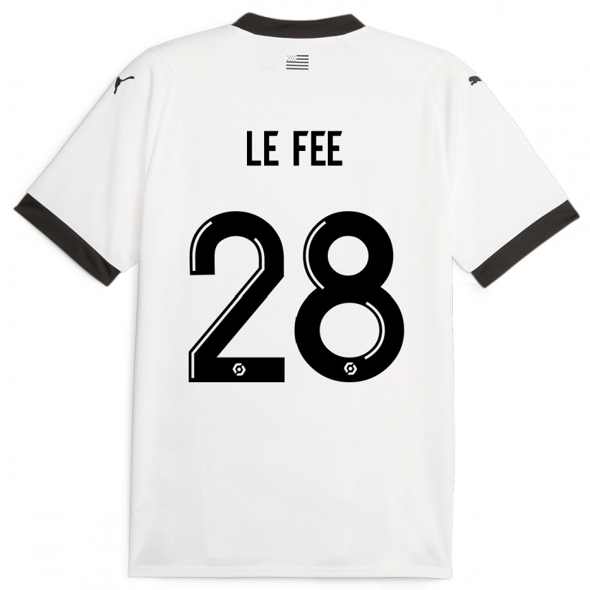 レディースフットボールエンゾ・ル・フェー#28白アウェイシャツ2023/24ジャージーユニフォーム