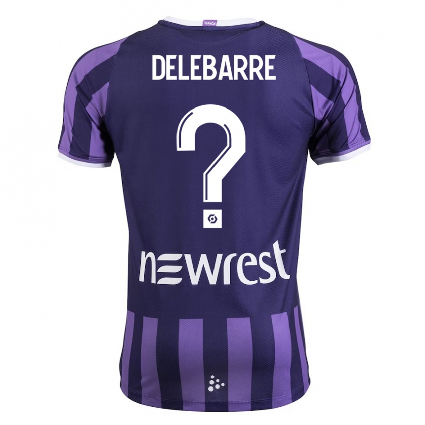 レディースフットボールマティス・デルバレ#0紫アウェイシャツ2023/24ジャージーユニフォーム