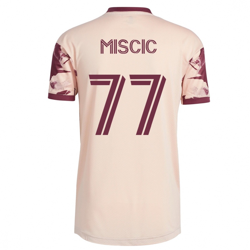 レディースフットボールセルミル・ミシッチ#77オフホワイトアウェイシャツ2023/24ジャージーユニフォーム