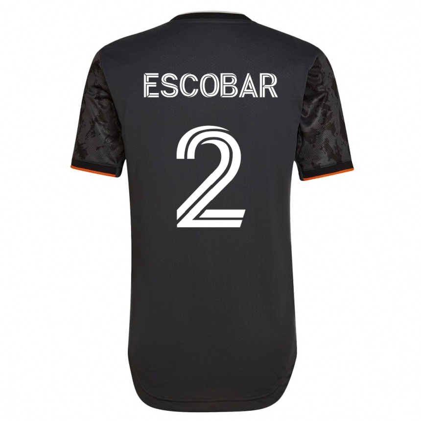 レディースフットボールフランコ・エスコバル#2黒アウェイシャツ2023/24ジャージーユニフォーム