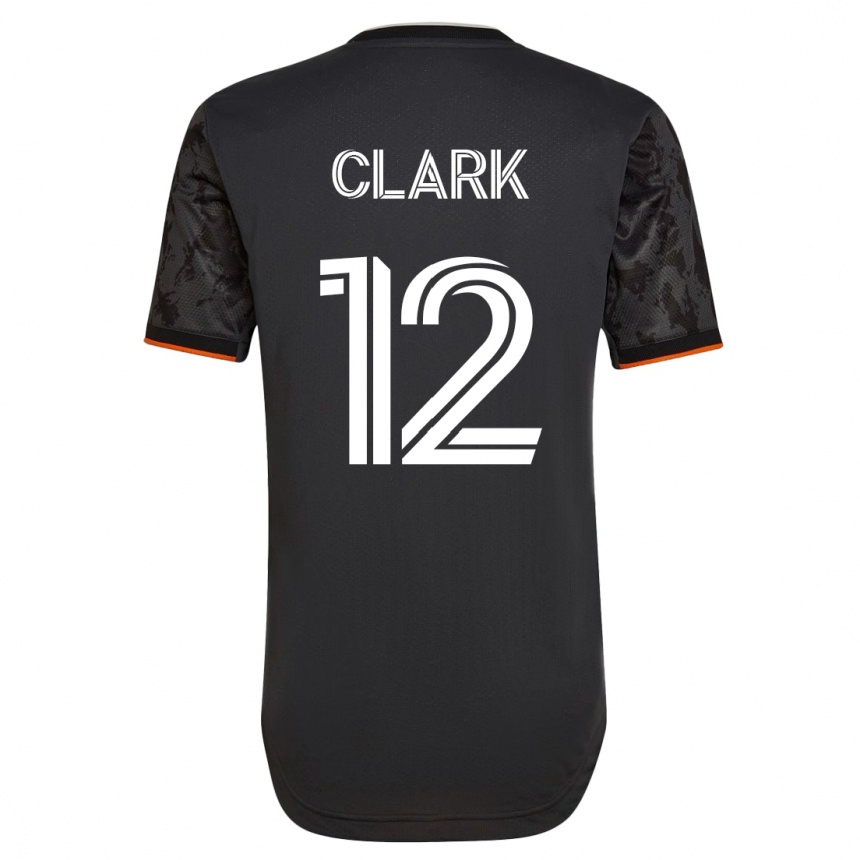 レディースフットボールスティーヴ・クラーク#12黒アウェイシャツ2023/24ジャージーユニフォーム