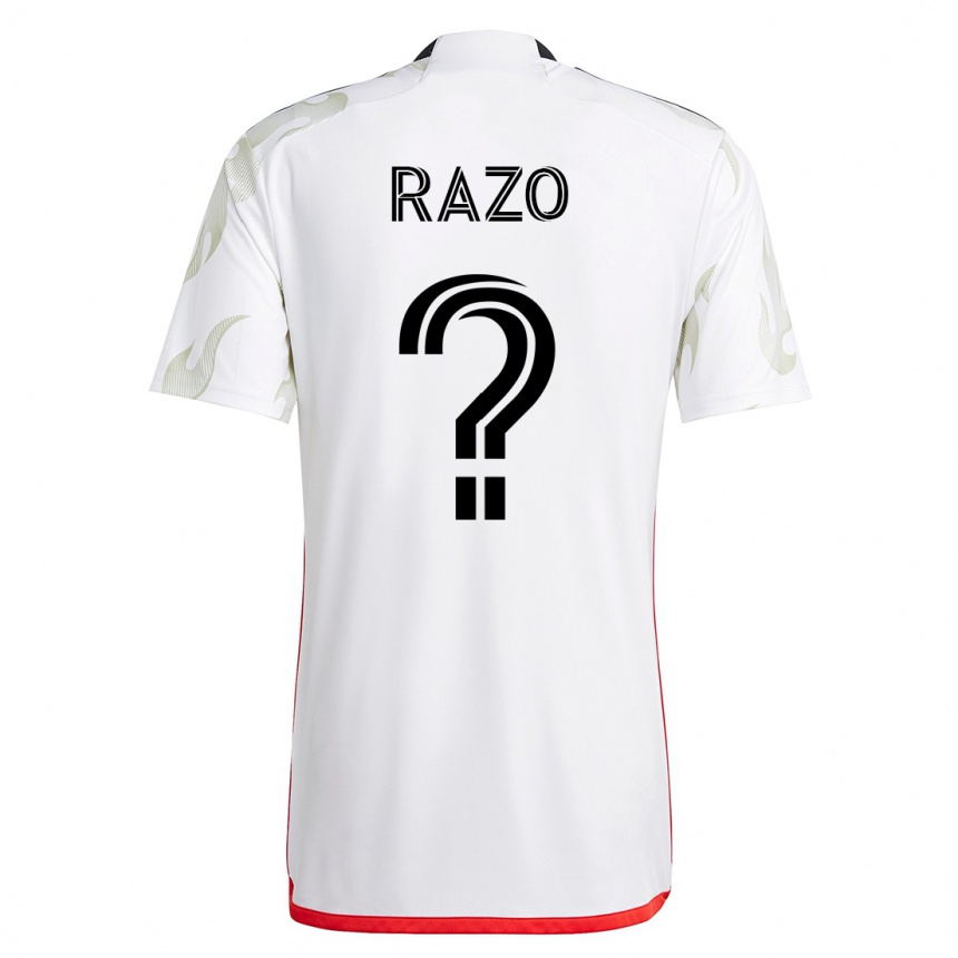 レディースフットボールエドガー・ラゾ#0白アウェイシャツ2023/24ジャージーユニフォーム